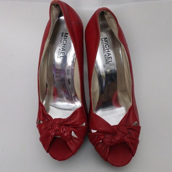 Michael Kors Red Stiletto Heels Sz 8M 5 inch heel - Picture 9 of 9